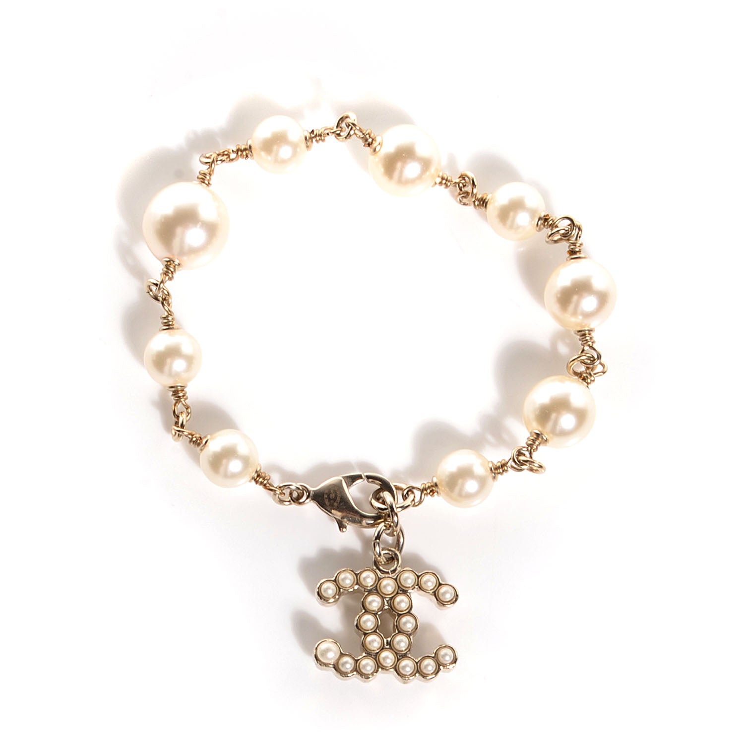 Chanel Pearl CC Bracelet Gold 3 of 5