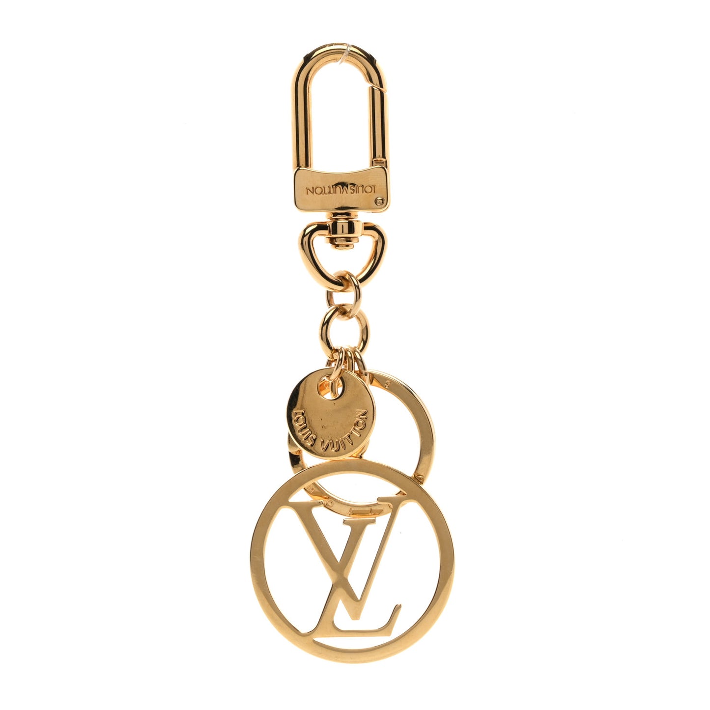 LV Circle Bag Charm Key Holder Gold