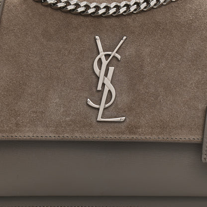 Saint Laurent Suede Calfskin Medium Monogram Sunset Taupe 7 of 10