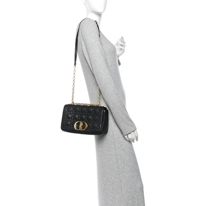 Christian Dior Calfskin Cannage Medium Caro Bag Black 2 of 11