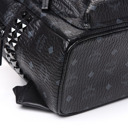 MCM Visetos Small Side Stud Stark Backpack Black 7 of 10