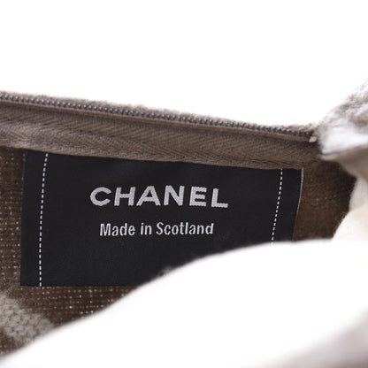 Chanel Merino Wool Cashmere CC Pillow Dark Beige Light Beige 6 of 6