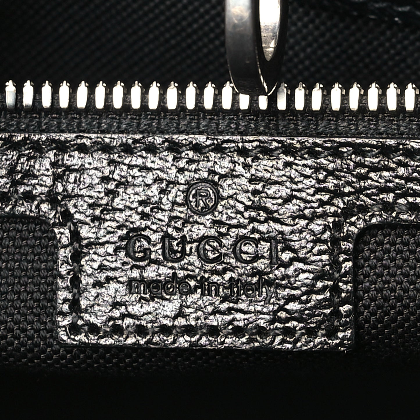 Monogram Jumbo GG Textured Dollar Calfskin Tote Bag Black