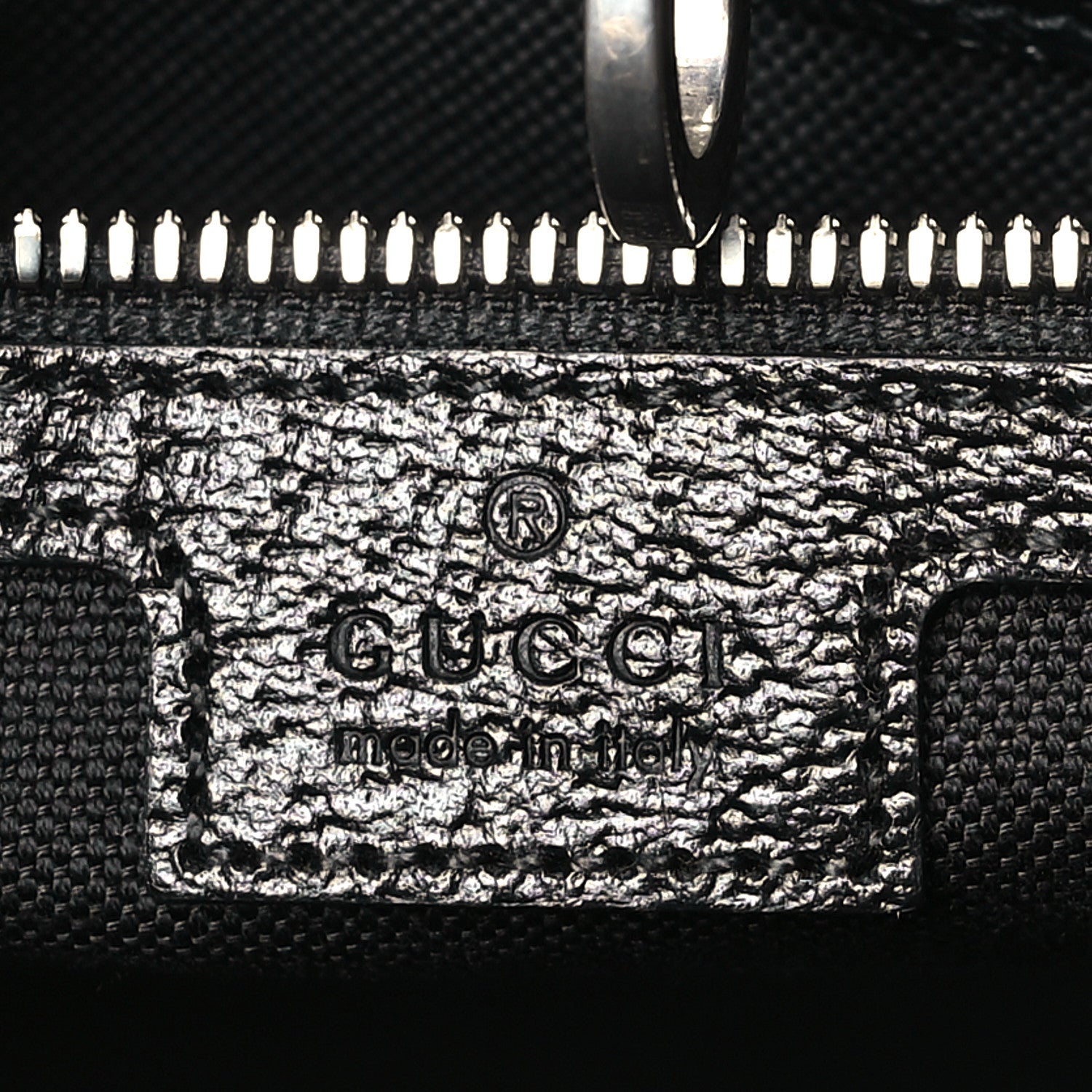 Gucci Monogram Jumbo GG Textured Dollar Calfskin Tote Bag Black 6 of 8