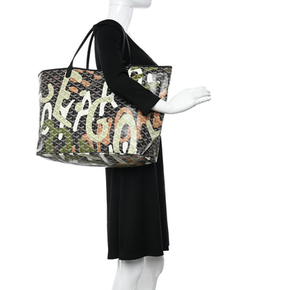 Goyard Goyardine Saint Louis Lettres Camouflage GM Black Green 2 of 11