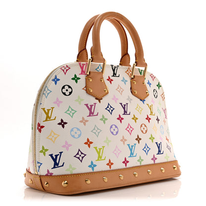 Louis Vuitton Monogram Multicolor Alma White 3 of 10