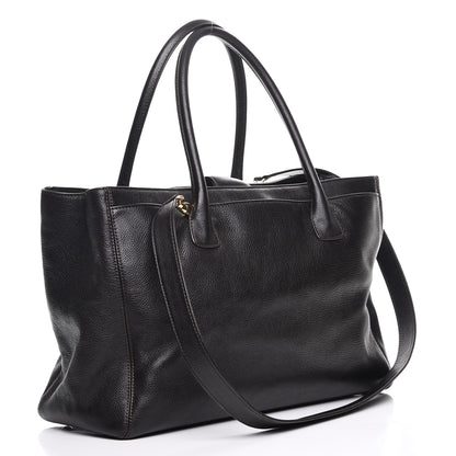 Chanel Calfskin Cerf Executive Shopper Tote Dark Brown 4 of 8