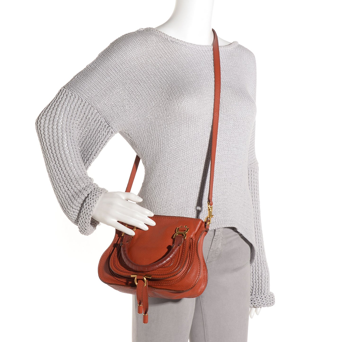 Calfskin Mini Marcie Satchel Tan