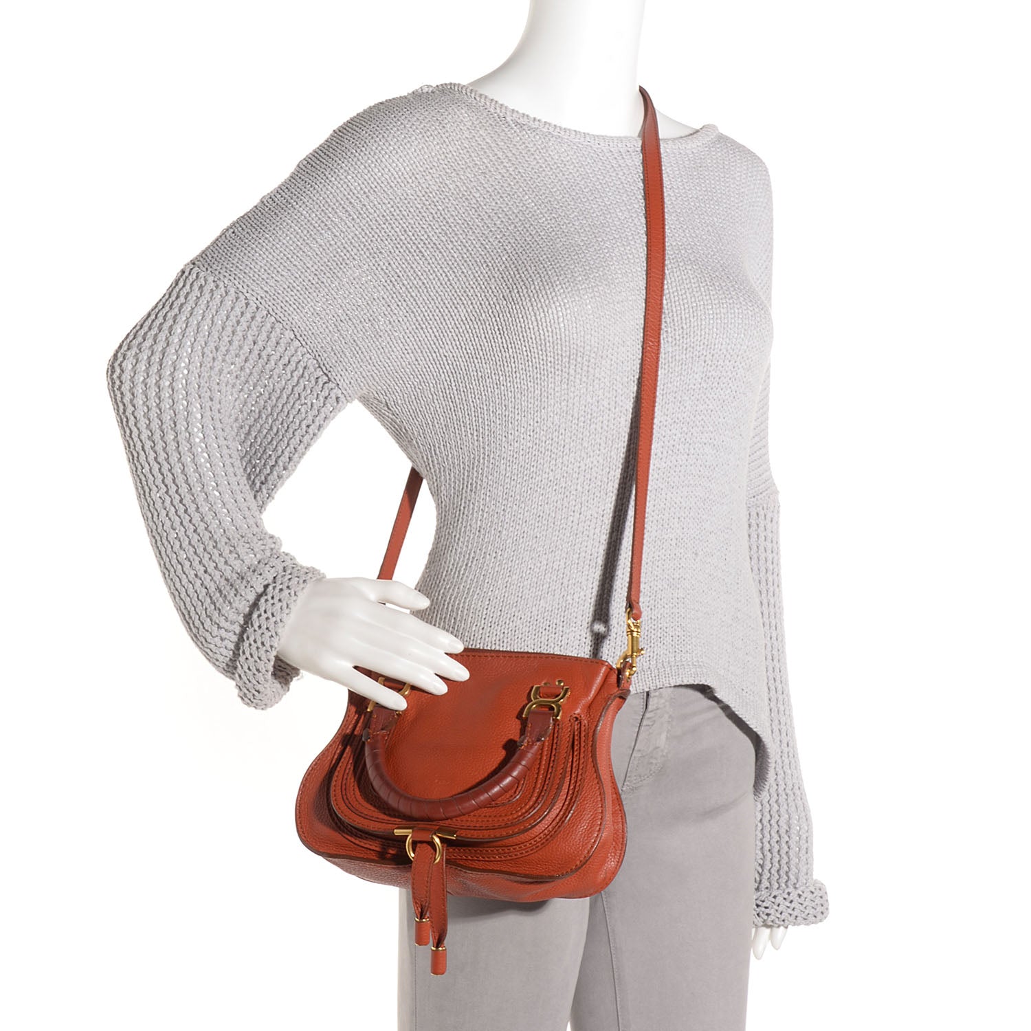 Chloe Calfskin Mini Marcie Satchel Tan 2 of 9