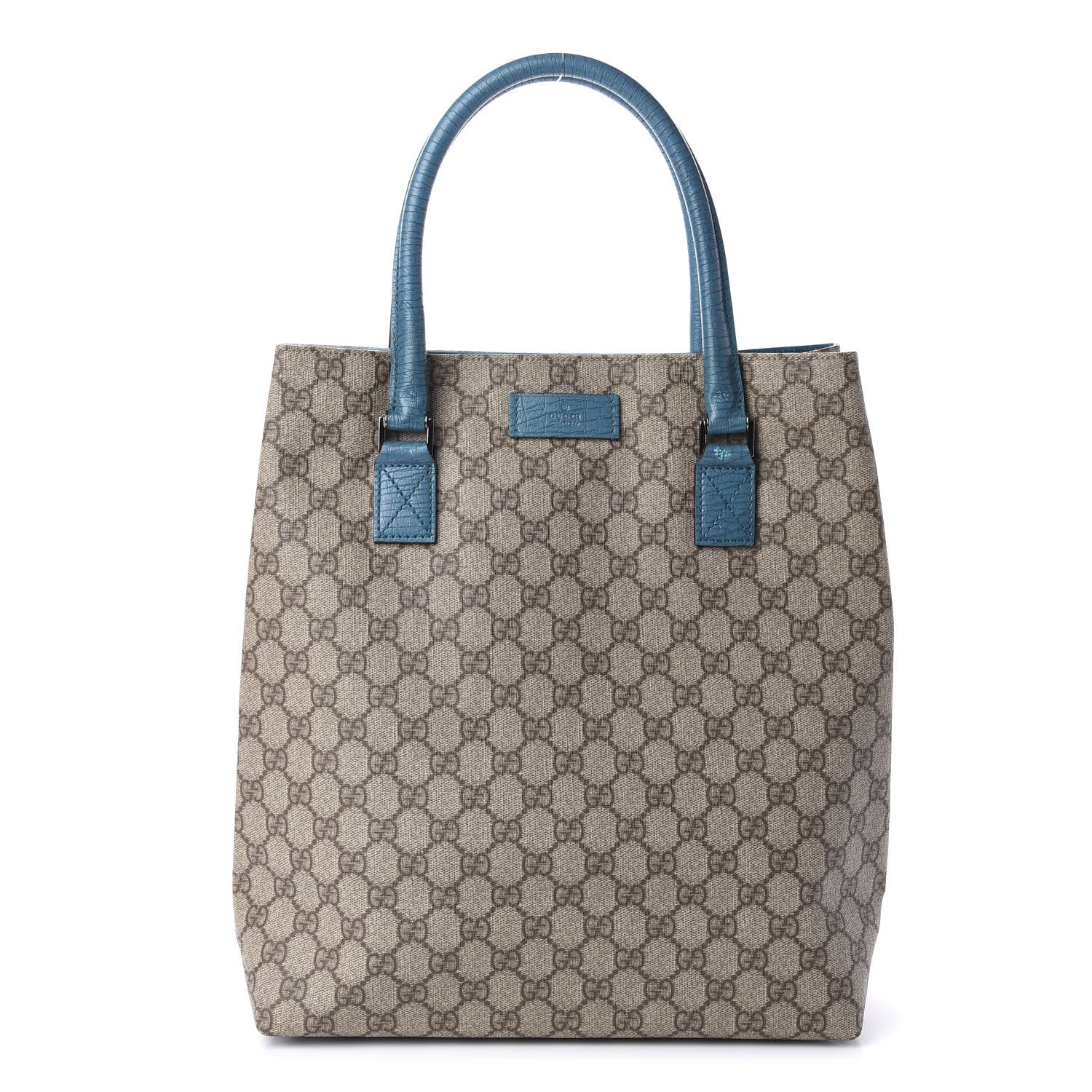 Gucci GG Plus Monogram Small Vertical Tote Turquoise 1 of 10