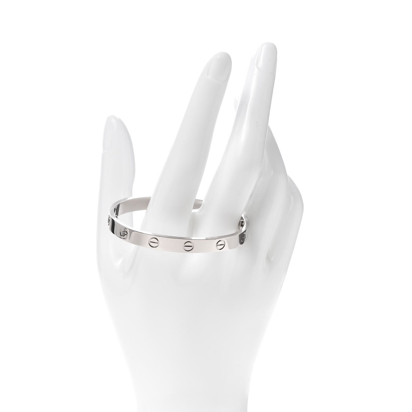 18K White Gold LOVE Bracelet 16