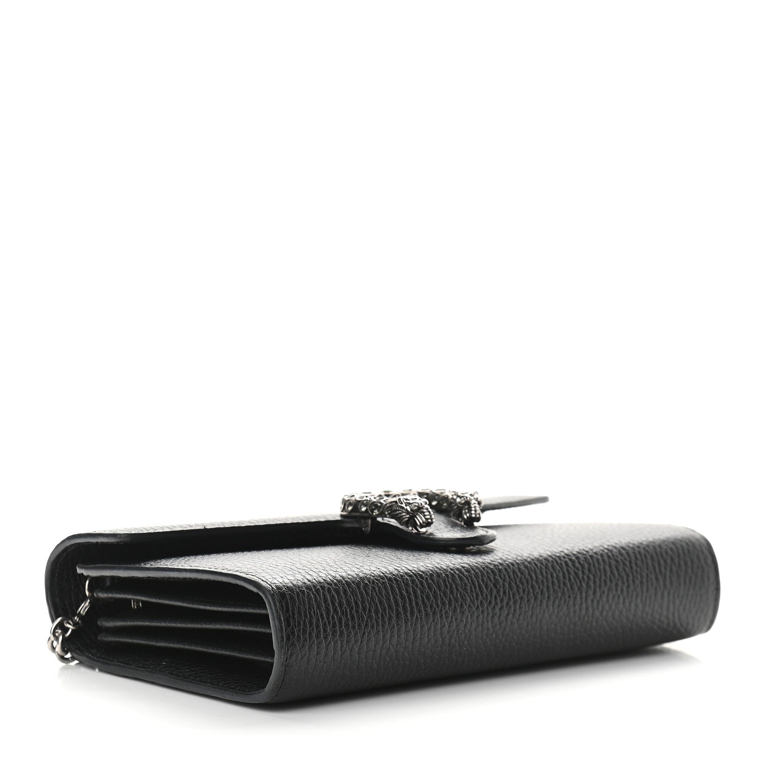 Gucci Calfskin Mini Dionysus Chain Wallet Black 4 of 13