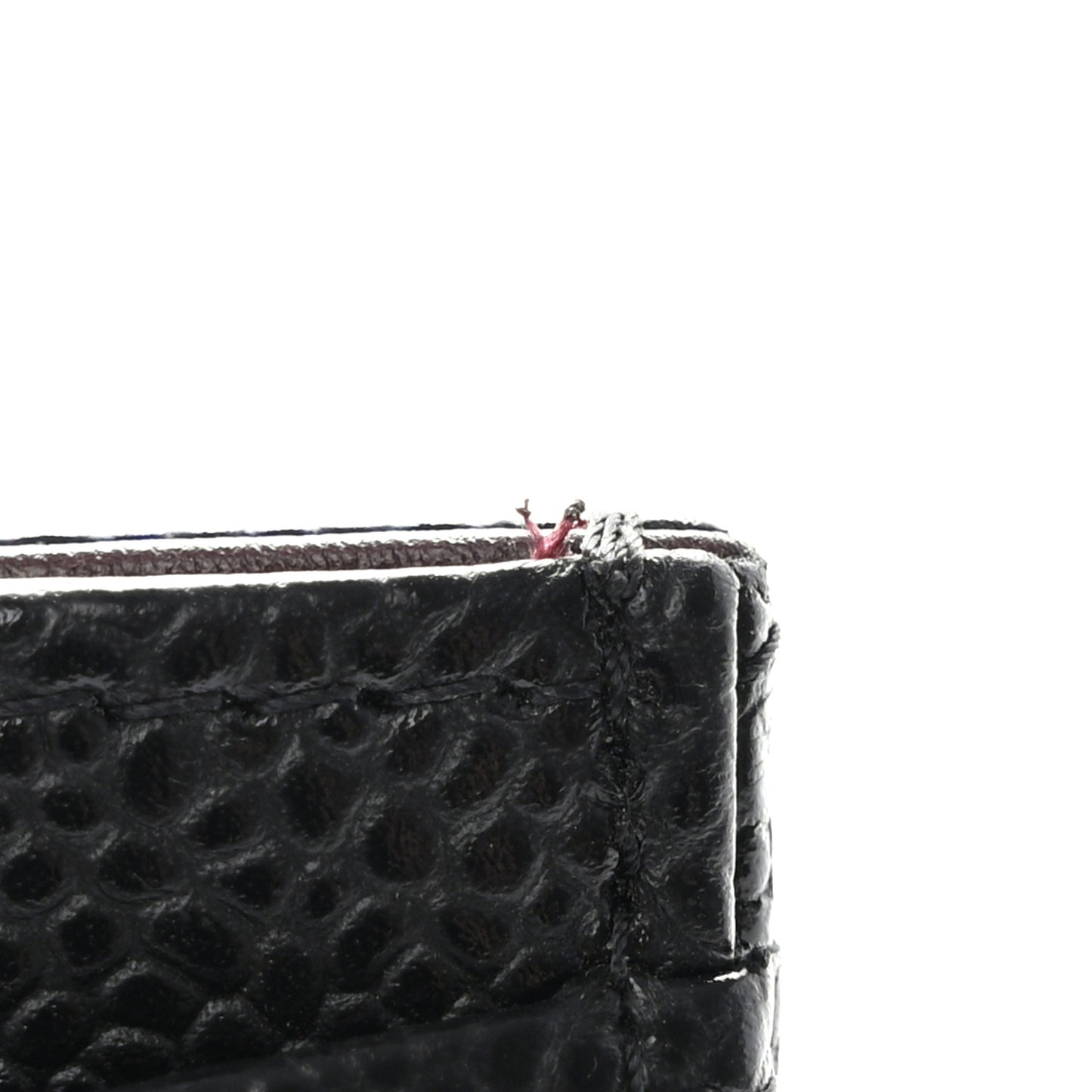Caviar Quilted Card Holder Black