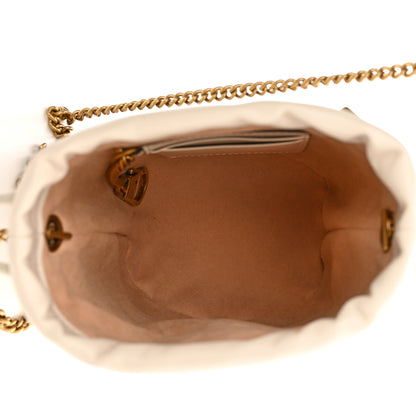 Gucci Calfskin Matelasse Mini GG Marmont 2.0 Bucket Bag White 5 of 11