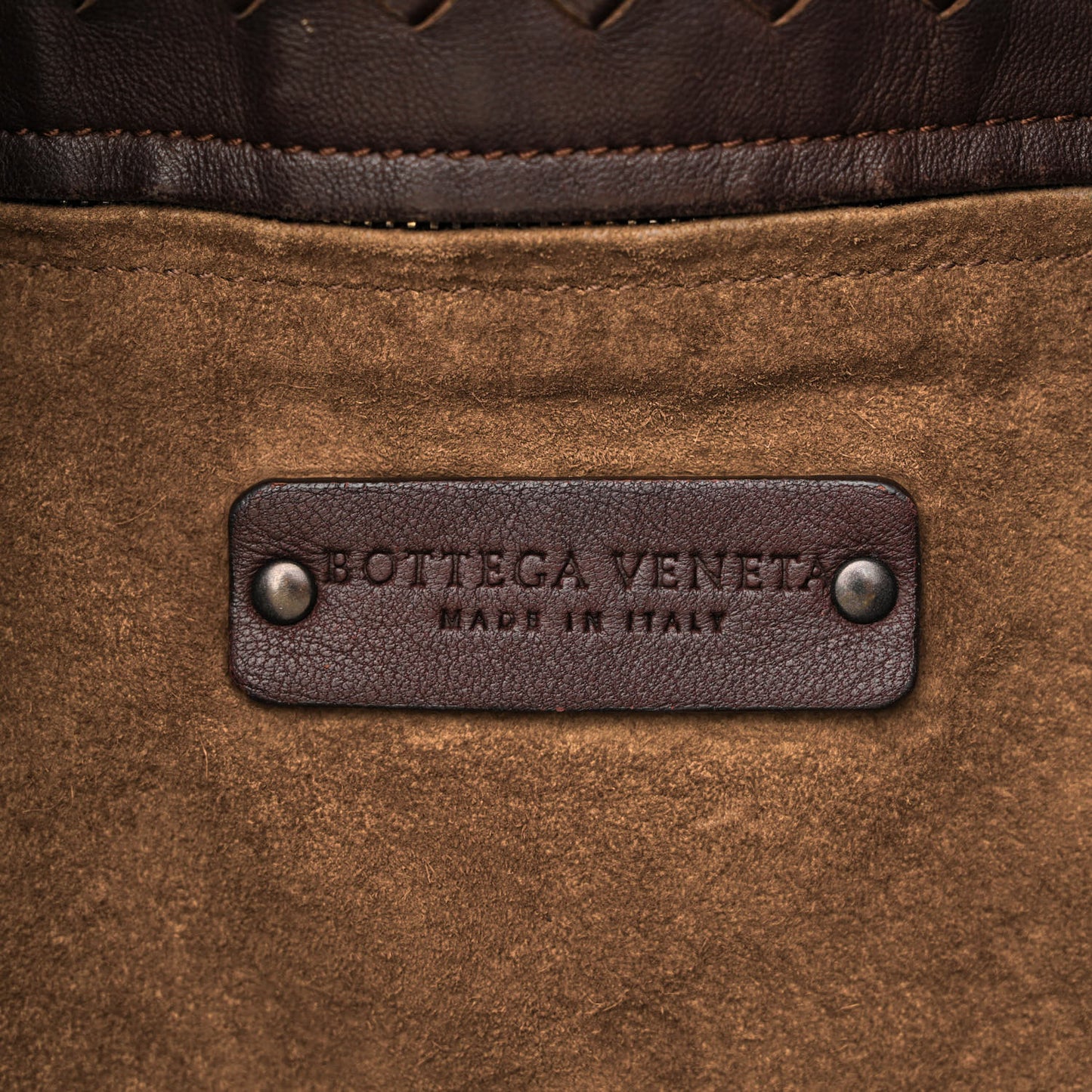 Nappa Intrecciato Bucket Bag Ebano
