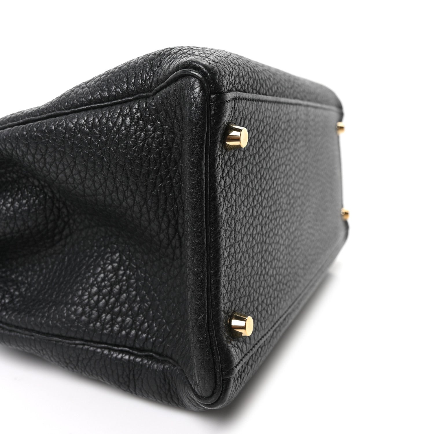 Hermes Fjord Horseshoe Kelly Retourne 35 Black Etoupe 8 of 9