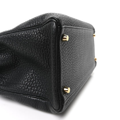 Hermes Fjord Horseshoe Kelly Retourne 35 Black Etoupe 8 of 9