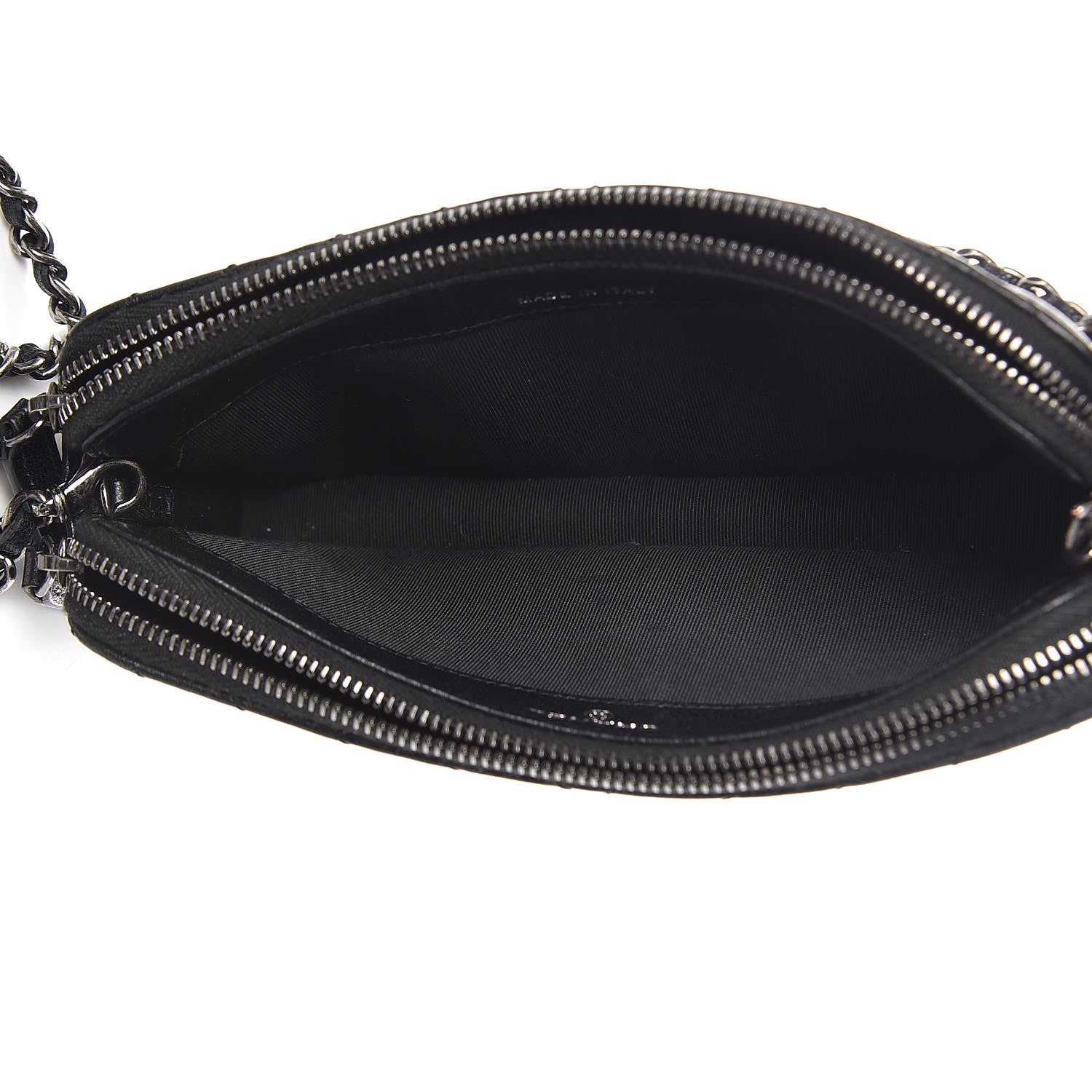 Chanel Sheepskin Chevron Quilted Studded Reissue Small Clutch With Chain Black 6 of 14