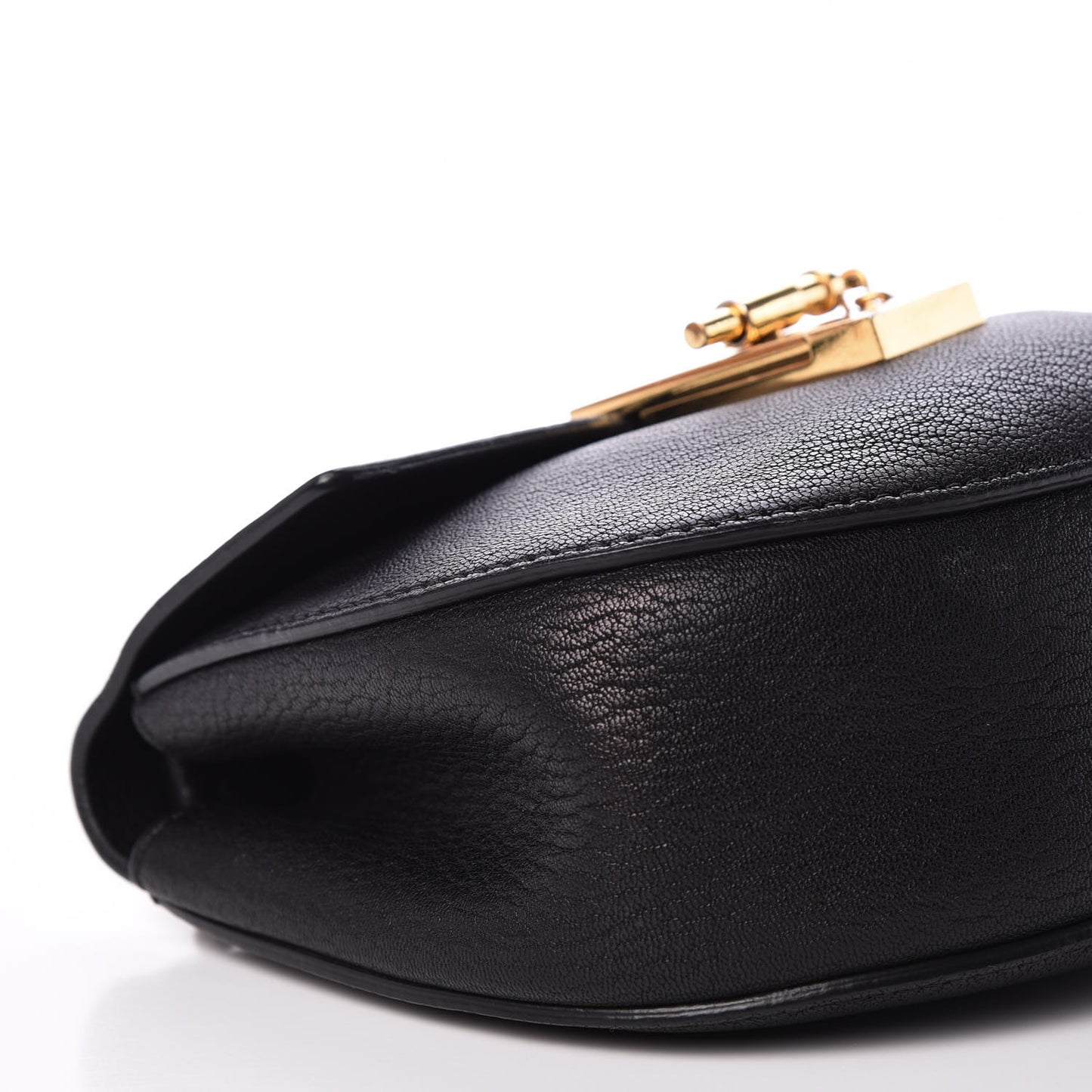 Grained Lambskin Mini Drew Shoulder Bag Black
