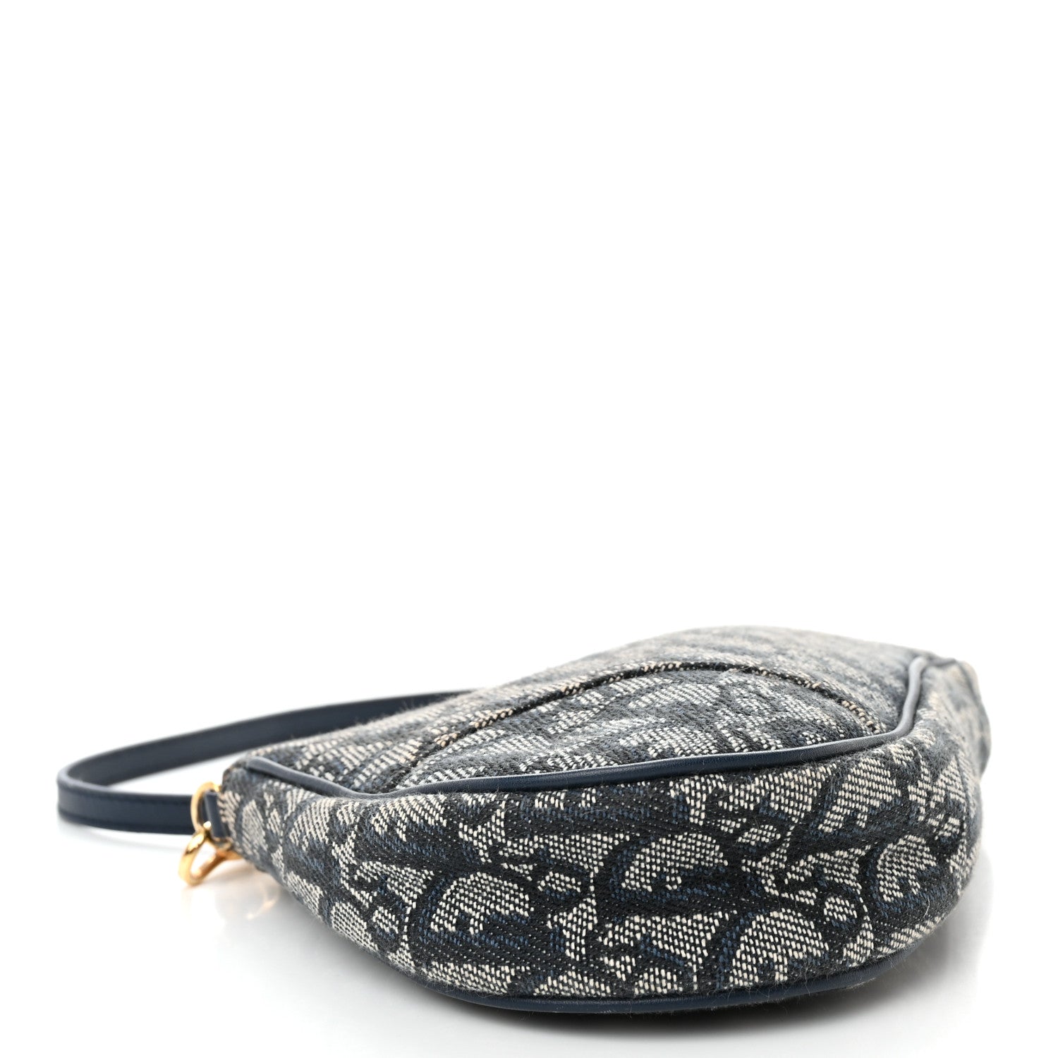 Christian Dior Monogram Mini Saddle Pochette Navy 4 of 12