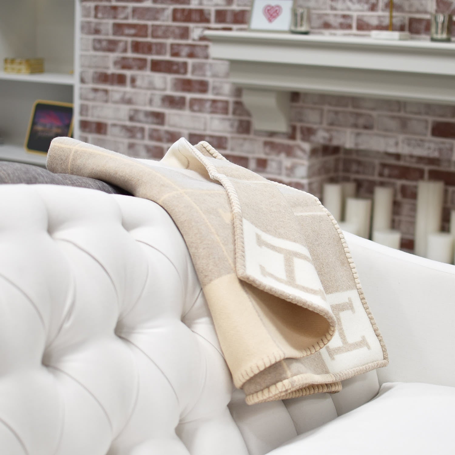 Hermes Wool Cashmere Avalon III Blanket Coco Camomille 2 of 4
