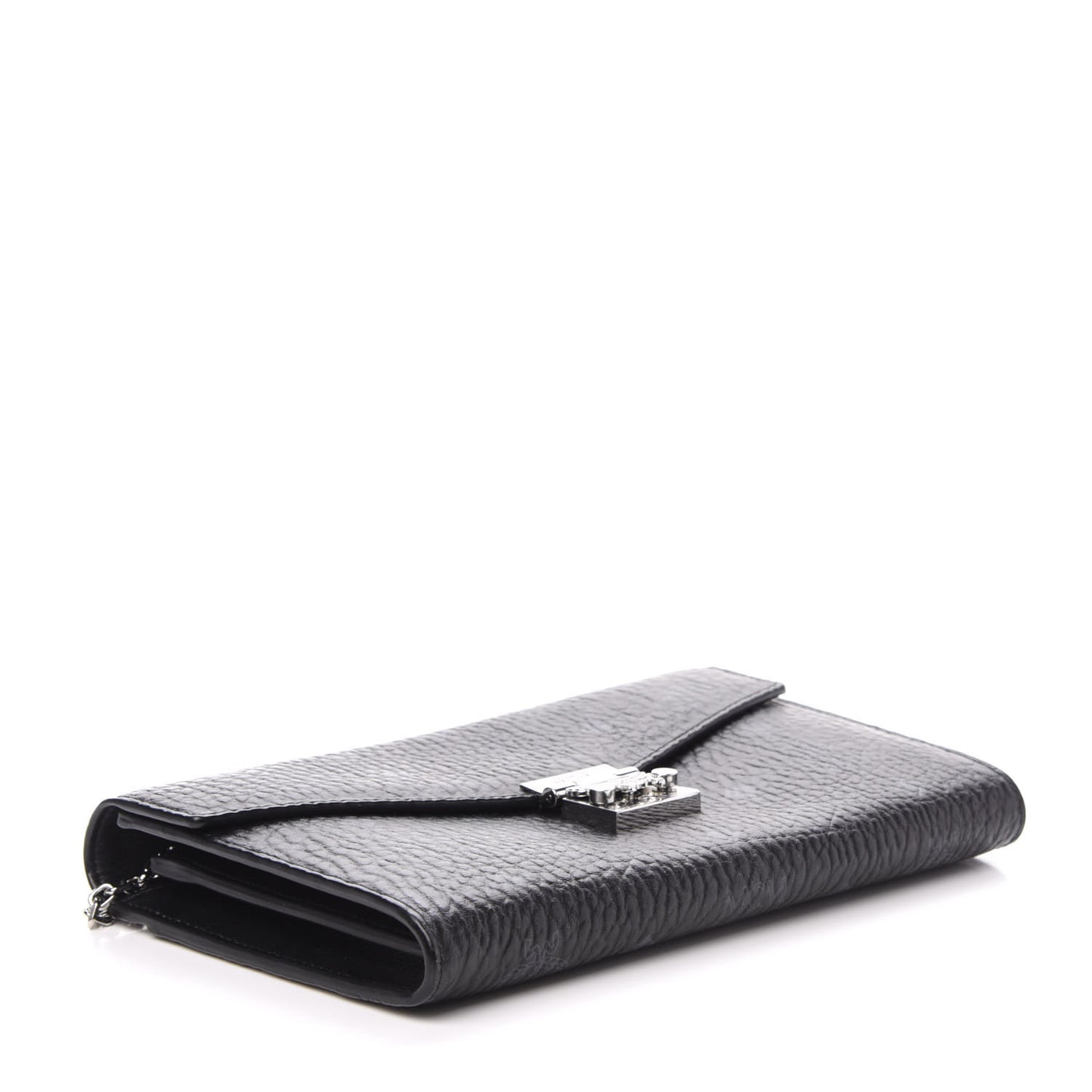Visetos Medium Patricia Wallet On Chain Black