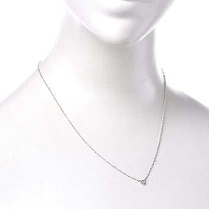Tiffany Sterling Silver Diamond .05ct Elsa Peretti Diamonds by the Yard Pendant Necklace 2 of 8