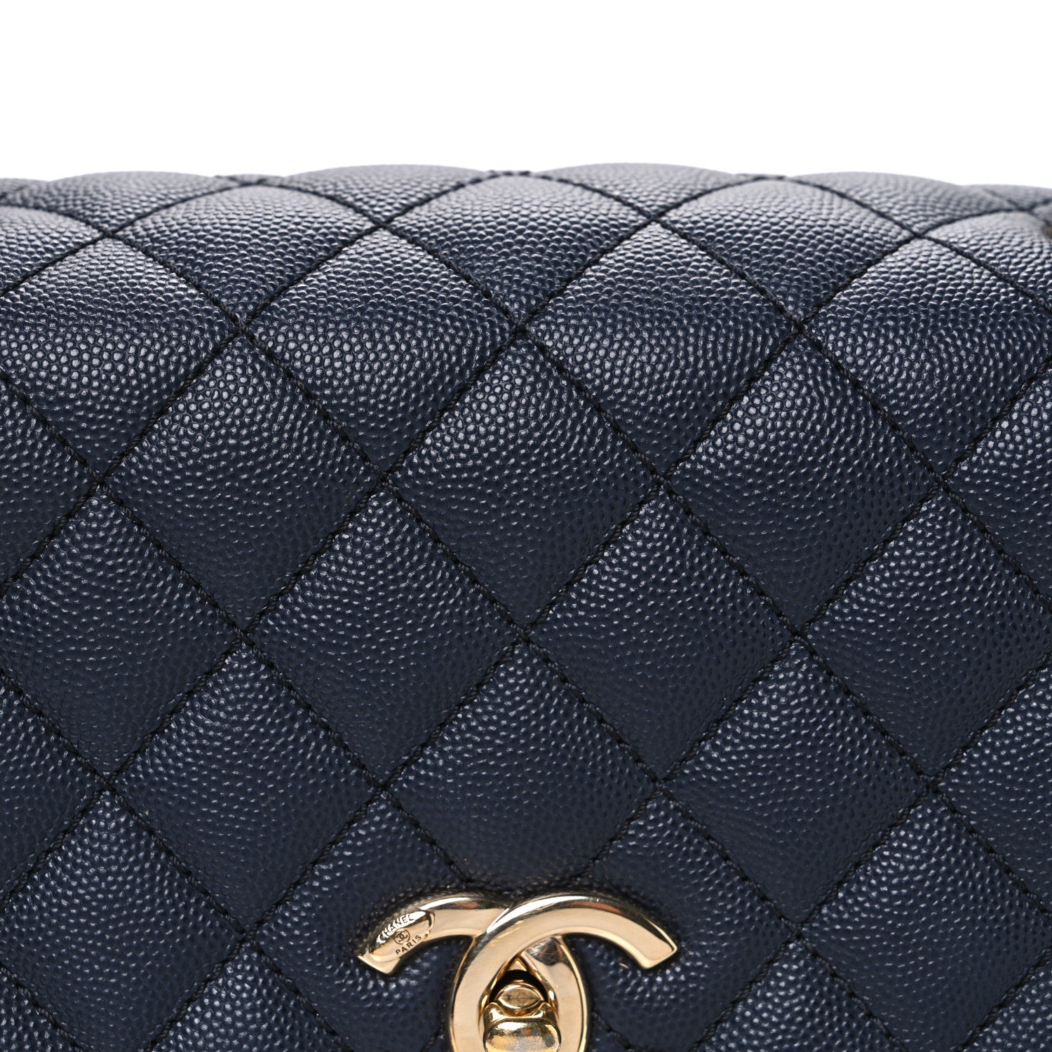 Chanel Caviar Quilted Medium Coco Handle Flap Black 8 of 11