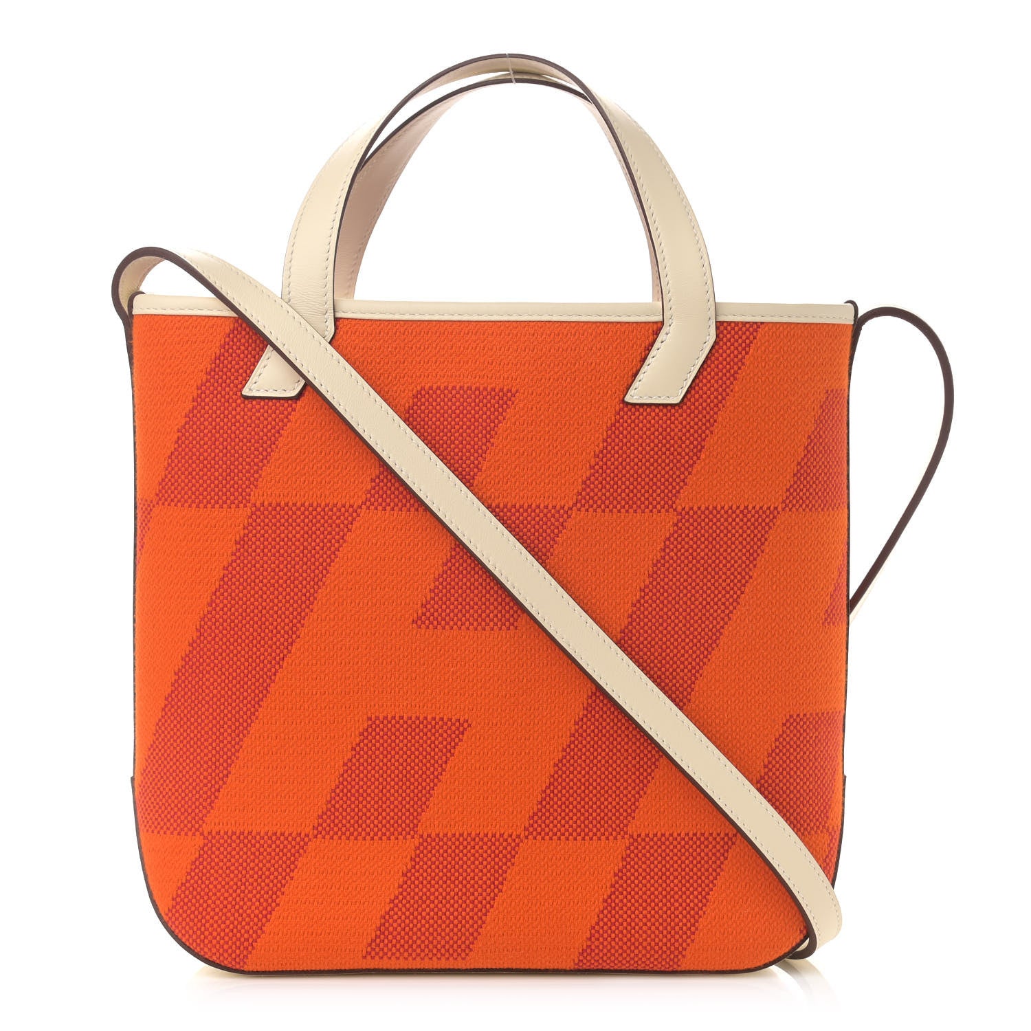 Hermes Swift H Canvas Cabas H En Biais 27 Feu Framboise Nata 1 of 11