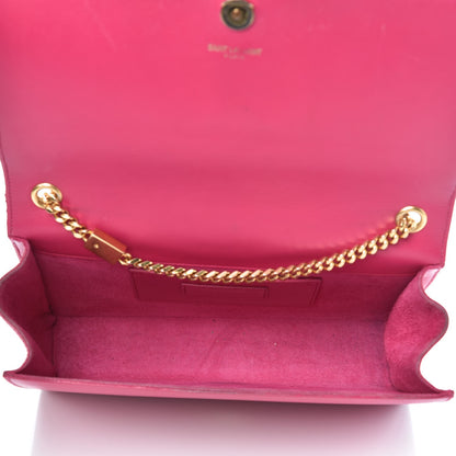 Saint Laurent Smooth Calfskin Medium Classic Monogram Kate Tassel Satchel Fuchsia 5 of 19