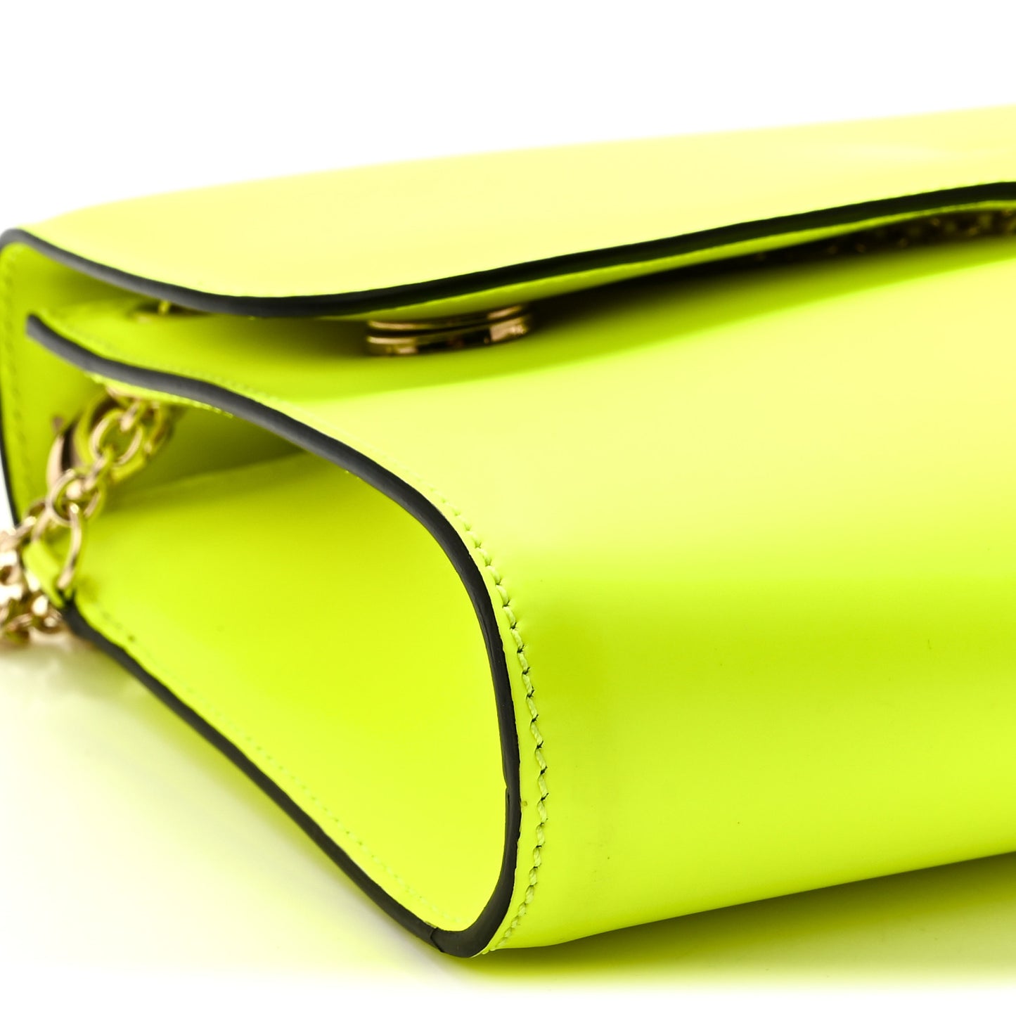 Matte Calfskin Riviera Clutch  Fluo Yellow