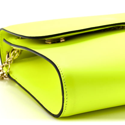 Christian Louboutin Matte Calfskin Riviera Clutch  Fluo Yellow 8 of 9
