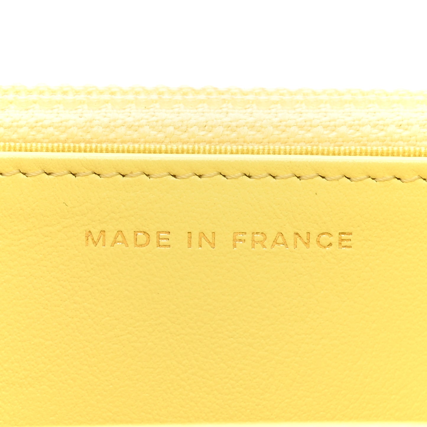 Denim Quilted Coco Wallet On Chain WOC Yellow
