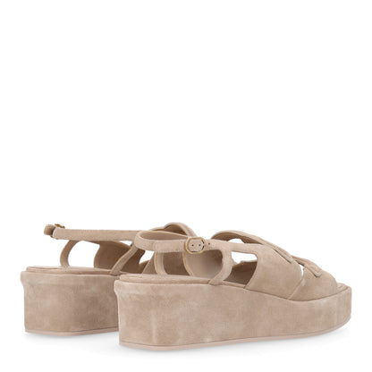 Chanel Suede Calfskin Platform CC Sandals 41 Dark Beige 5 of 11