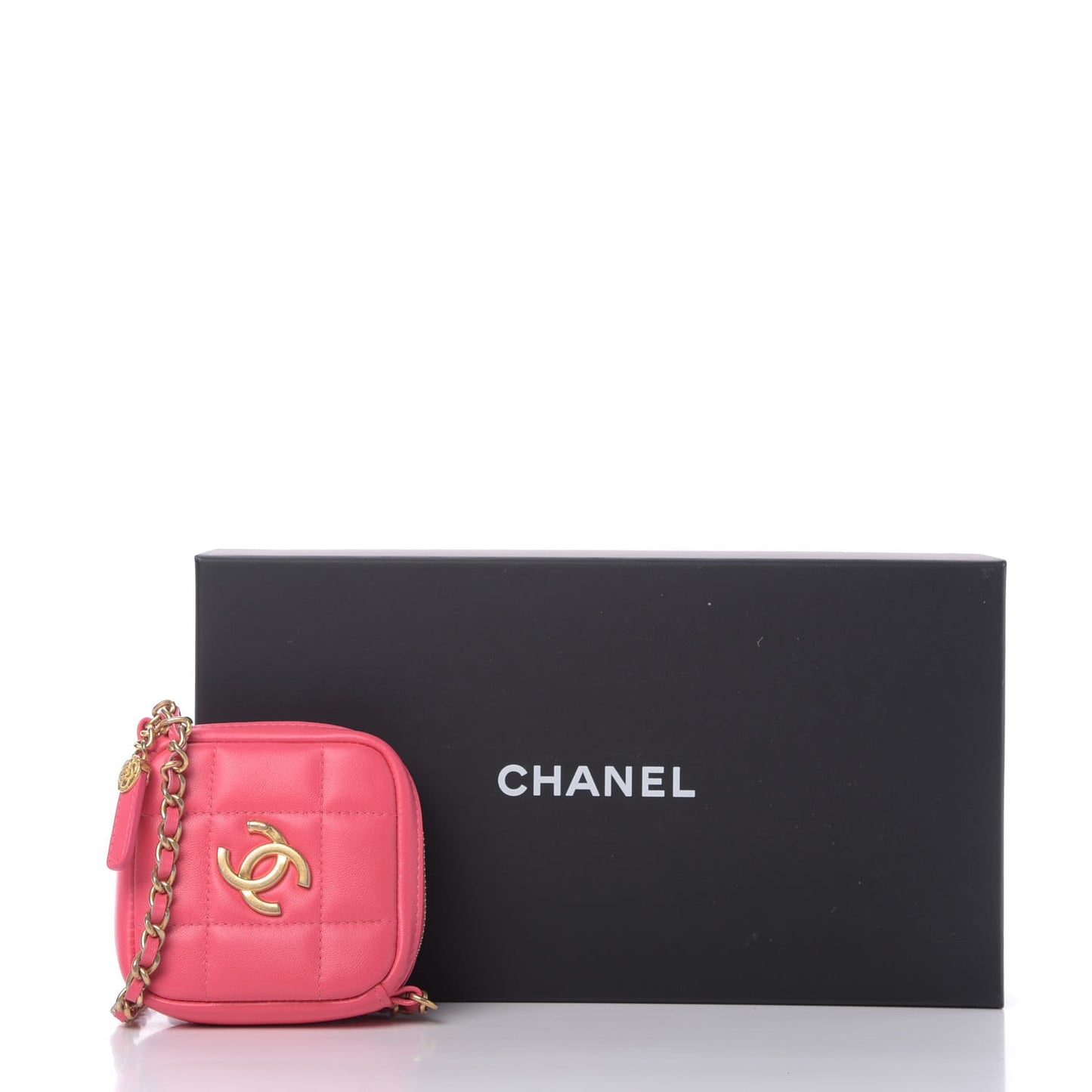 Lambskin Quilted Clutch With Chain Bag Pink
