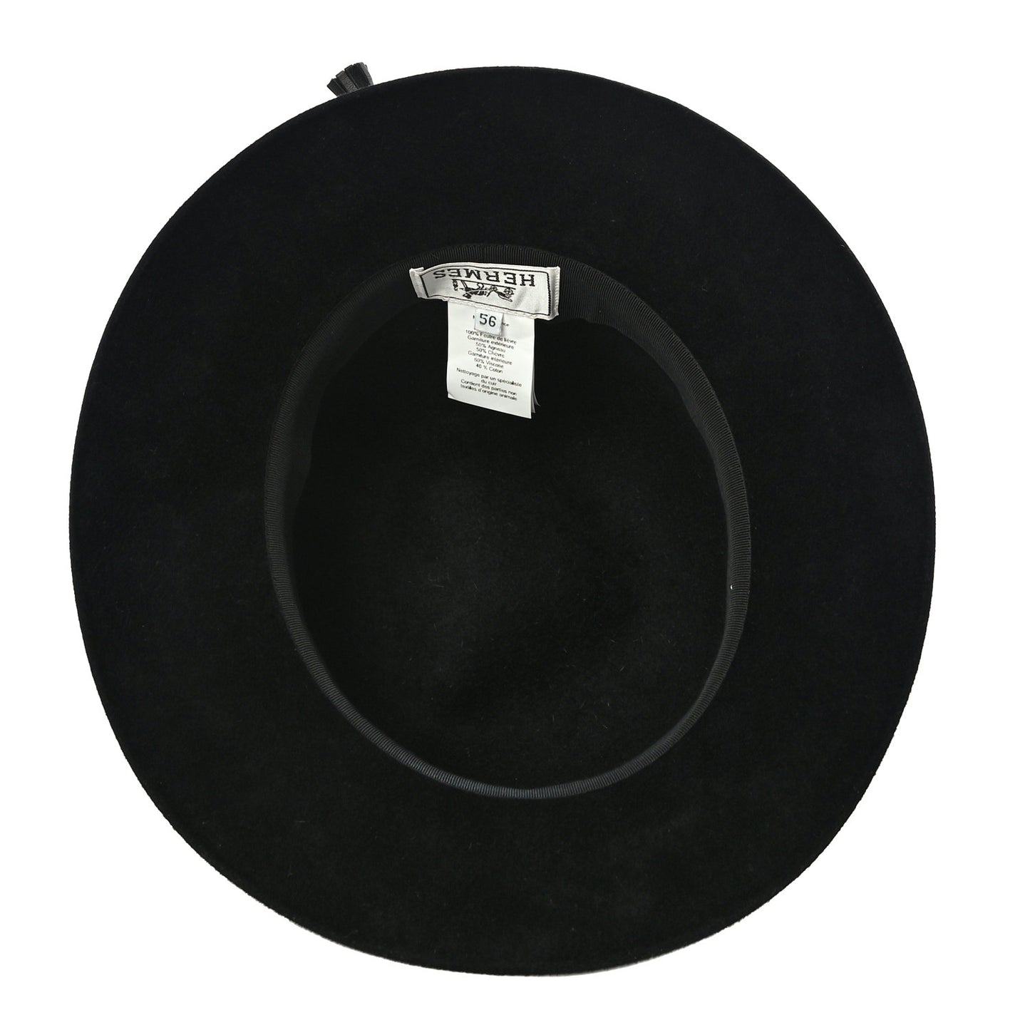 Felt Goatskin Lambskin Hat 56 Black