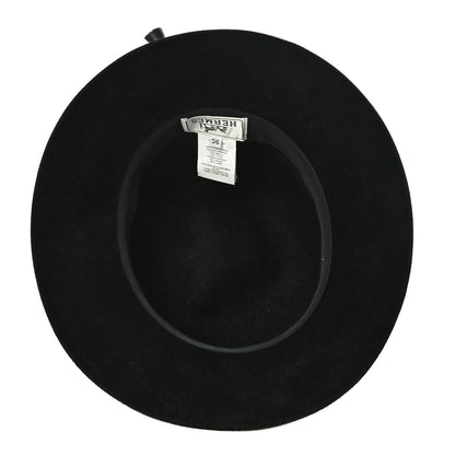 Hermes Felt Goatskin Lambskin Hat 56 Black 5 of 7