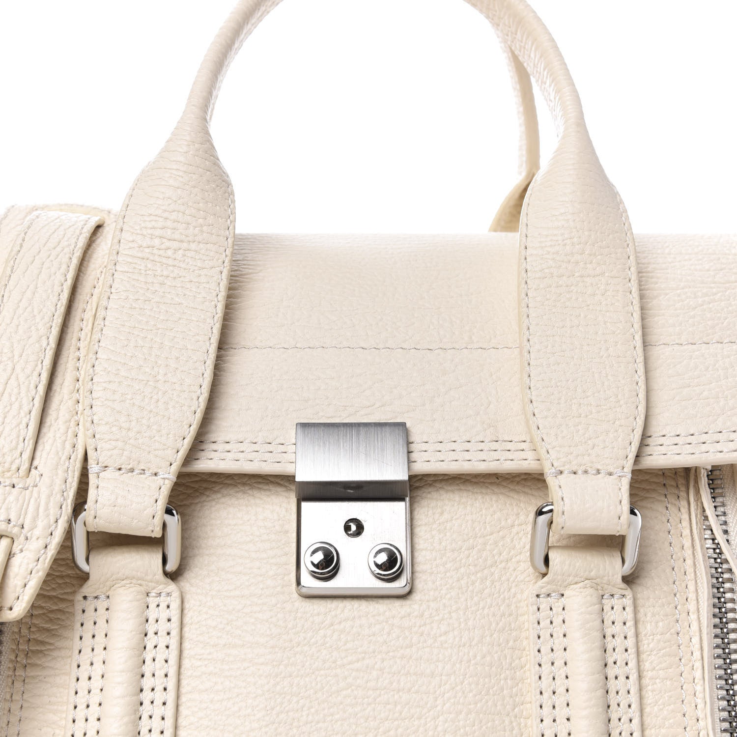 3.1 Phillip Lim 3.1 Textured Calfskin Medium Pashli Satchel Milk 11 of 11
