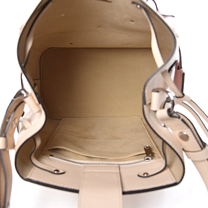 Louis Vuitton Calfskin Flowers Lockme Bucket Creme 5 of 10