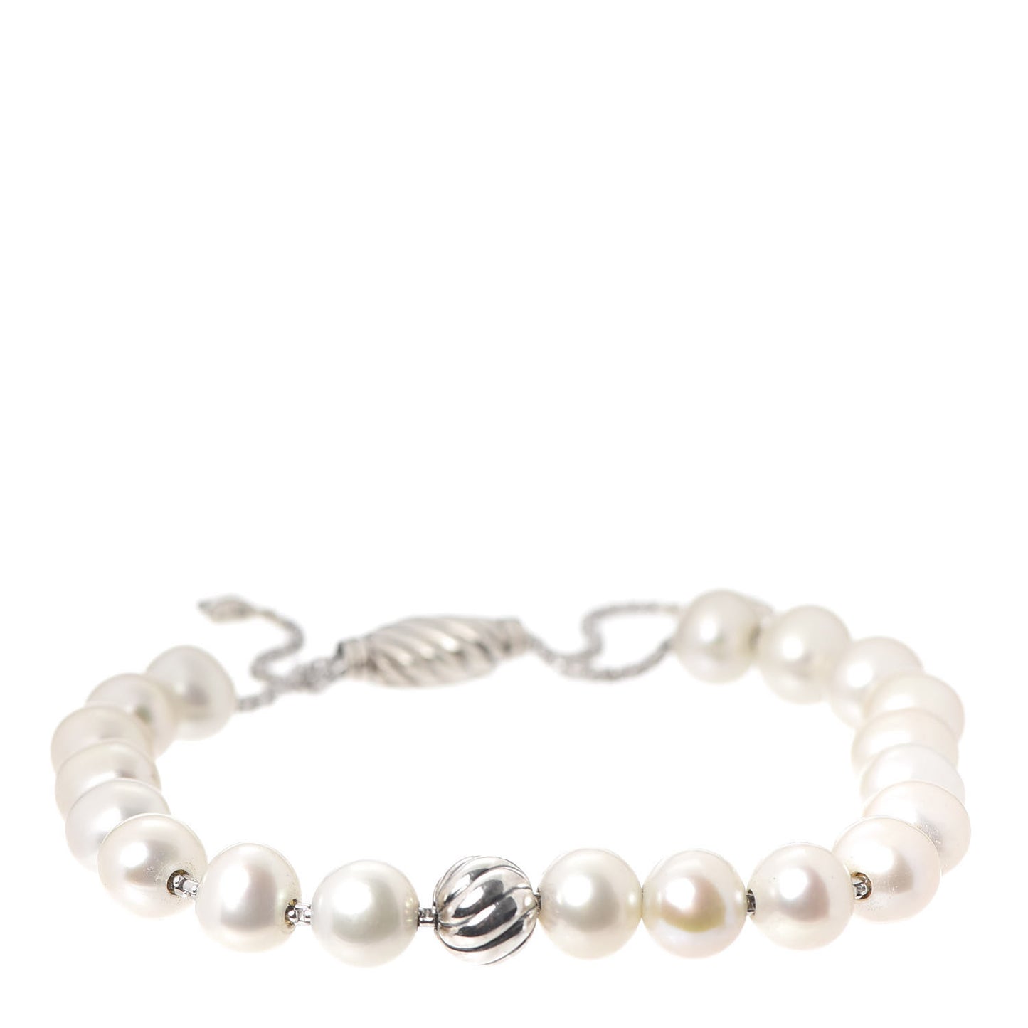 Sterling Silver Pearl 8mm Spiritual Bead Bracelet
