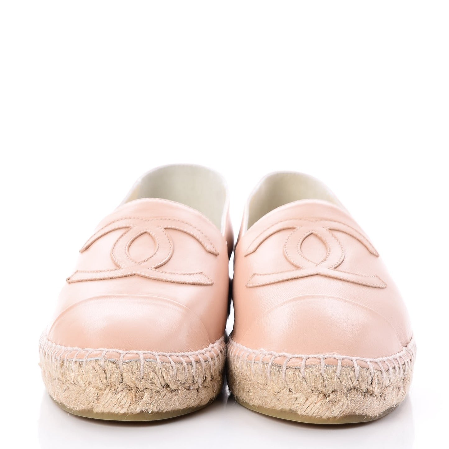 Lambskin CC Espadrilles 41 Nude