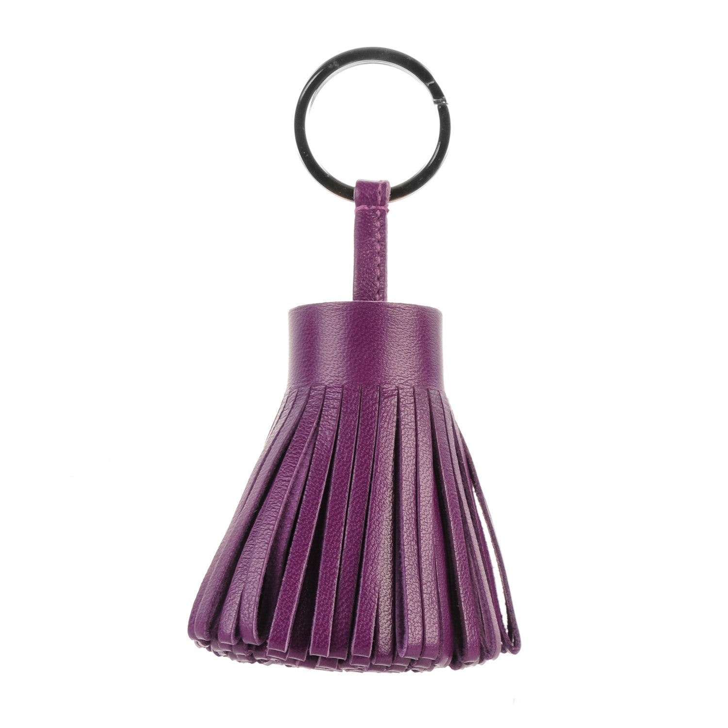 Hermes Lambskin Carmen Tassel Key Holder Violet 1 of 3