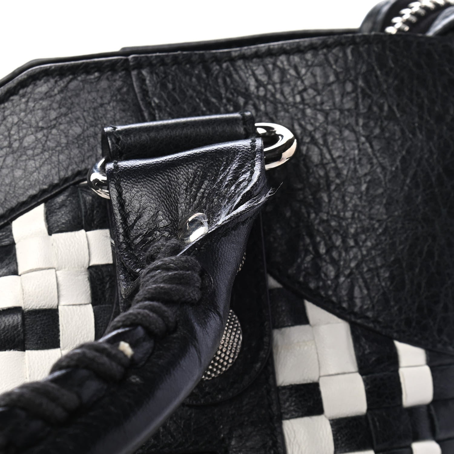 Balenciaga Agneau Lattice Woven Giant 21 City Black White 11 of 11