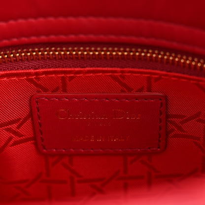 Christian Dior Lambskin Cannage Small My ABCDior Lady Dior Red 6 of 13