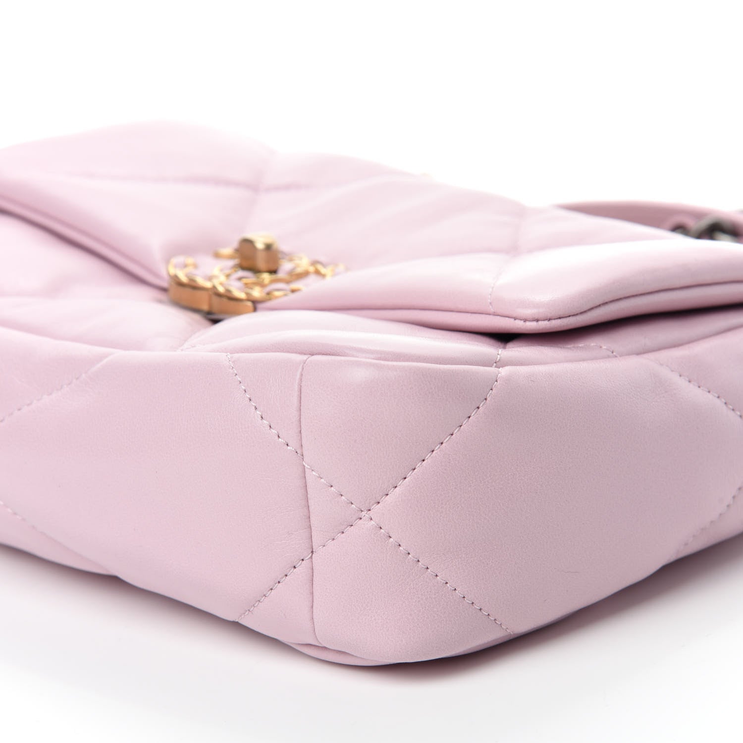 Chanel Lambskin Quilted Medium 19 Flap Light Pink 7 of 11