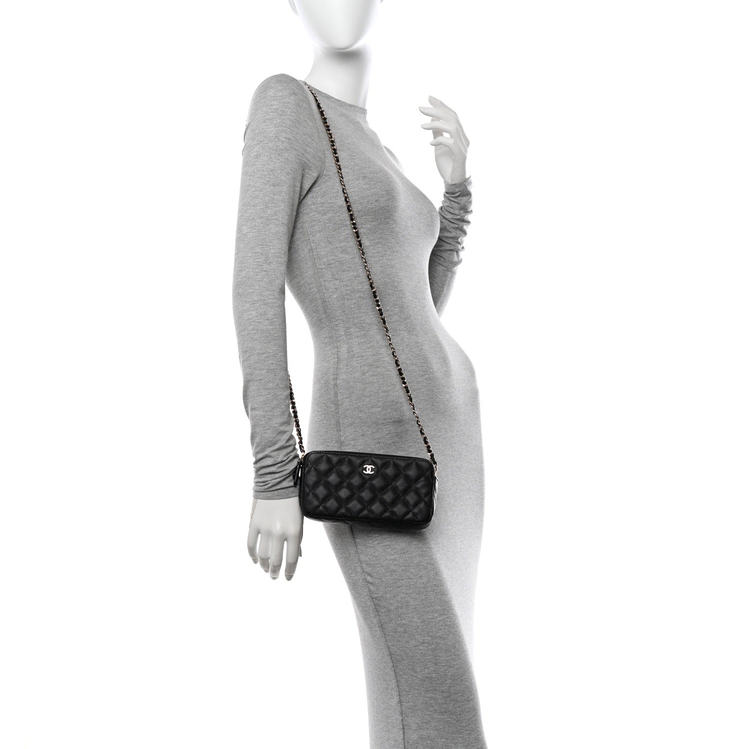 Chanel Caviar Quilted Small Clutch With Chain Black 2 of 13