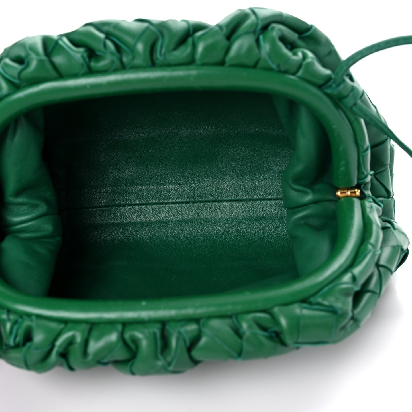 Nappa Intrecciato The Mini Pouch Racing Green
