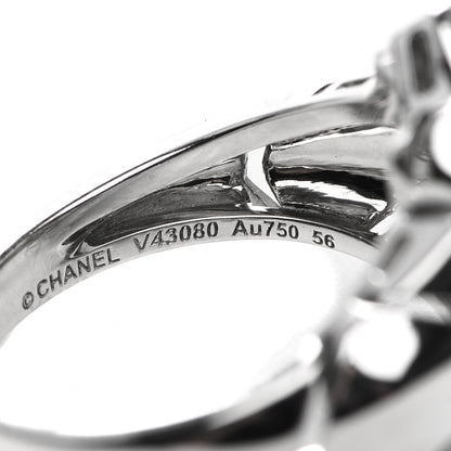 Chanel 18K White Gold Diamond Sous Le Signe Du Lion Ring 54 7 14 of 16