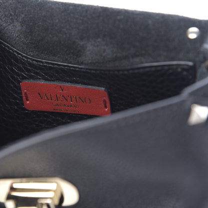 Valentino Garavani Pebbled Calfskin Mini Rockstud Crossbody Bag Black 6 of 9