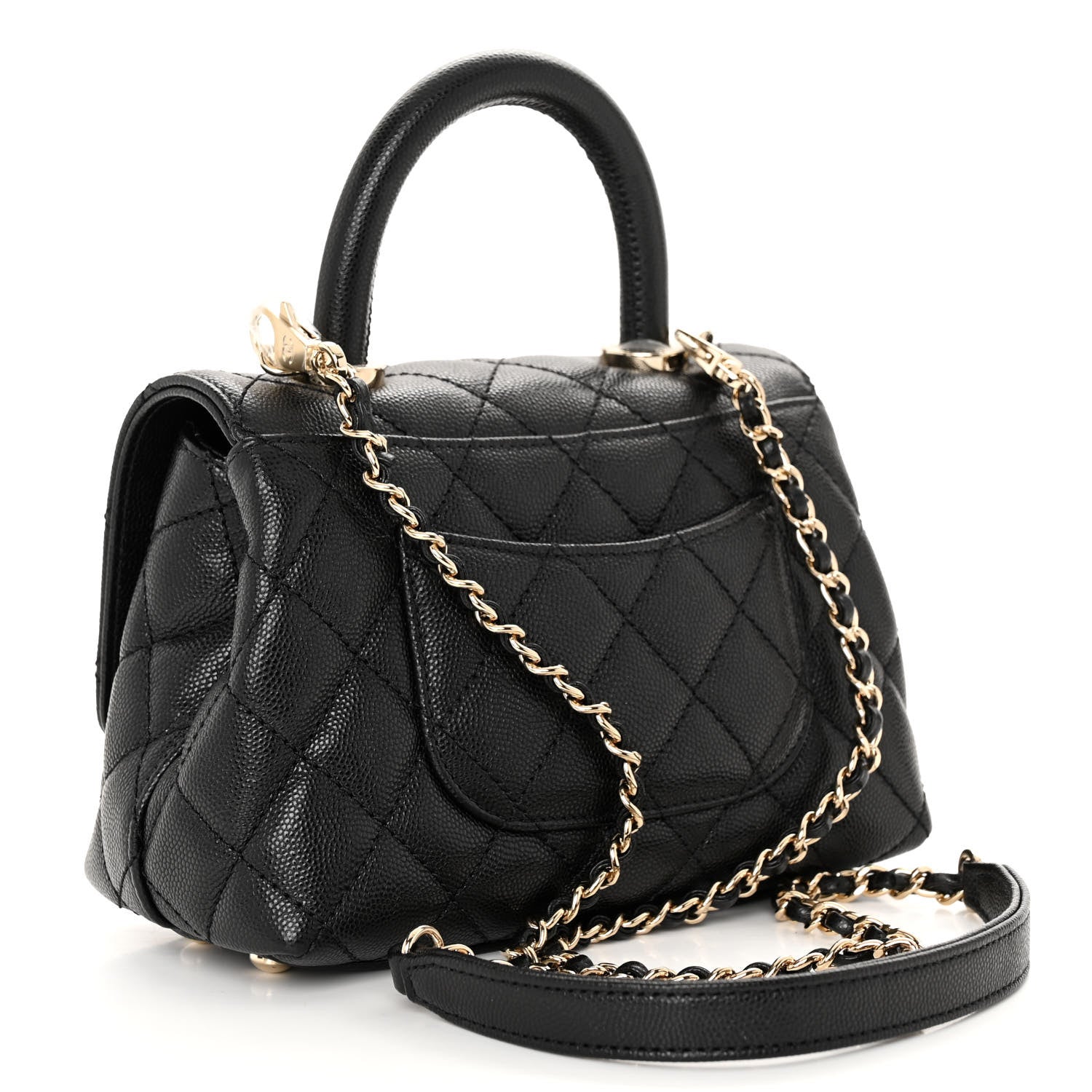 Chanel Caviar Quilted Extra Mini Coco Handle Flap Black 3 of 11